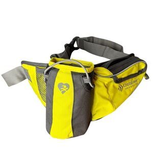 Outdoor Products Reflective Neon Yellow Water Bottle Hiking Waist Bag Fanny Pack